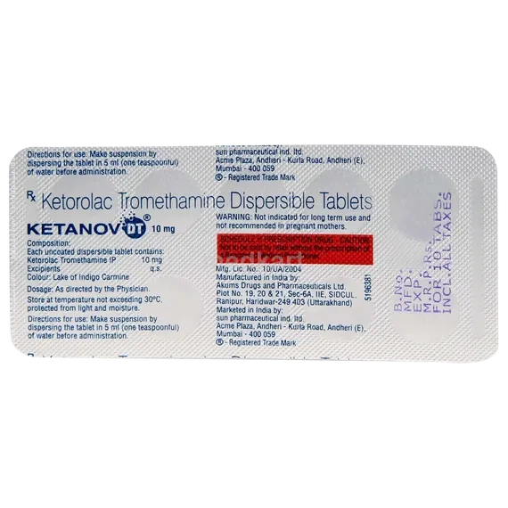 ketanov dt 10 tablet 10's